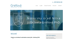 Desktop Screenshot of grellova-notar.sk