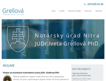 Tablet Screenshot of grellova-notar.sk